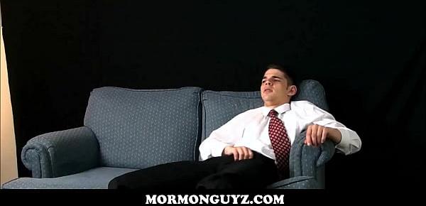  Mormon Twink With Huge Cock Masturbates For Church Brother
